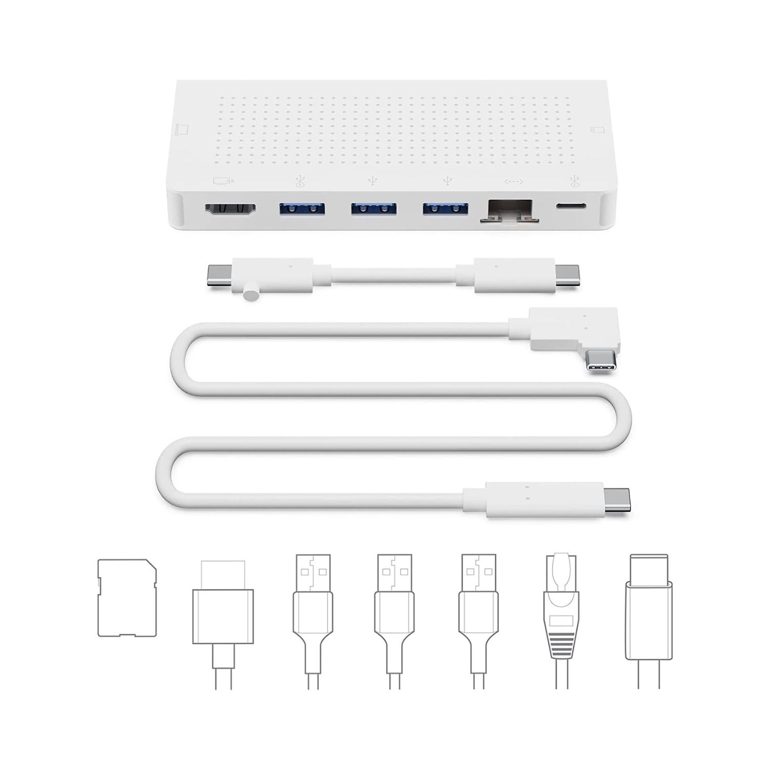 Twelve-South-StayGo-USB-Type-C-Hub-Matte-White-Online-Buy-India - Hey Jimmy